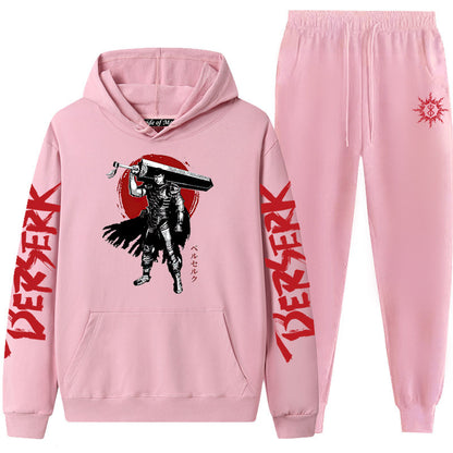 Bersek Sword Wind Legend Couples Sweatshirt Leggings Hooded Suit Men And Women 2pcs Sets