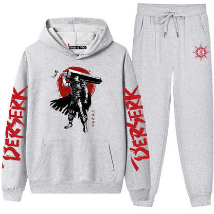 Bersek Sword Wind Legend Couples Sweatshirt Leggings Hooded Suit Men And Women 2pcs Sets