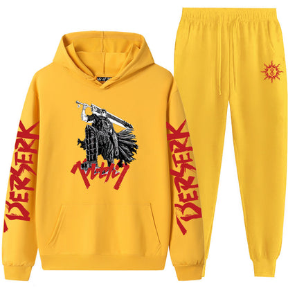 Bersek Sword Wind Legend Couples Sweatshirt Leggings Hooded Suit Men And Women 2pcs Sets