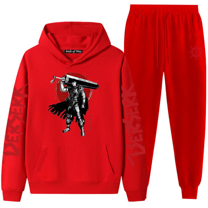 Bersek Sword Wind Legend Couples Sweatshirt Leggings Hooded Suit Men And Women 2pcs Sets