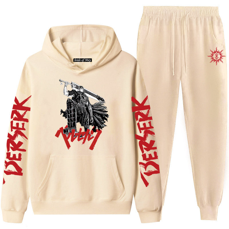 Bersek Sword Wind Legend Couples Sweatshirt Leggings Hooded Suit Men And Women 2pcs Sets