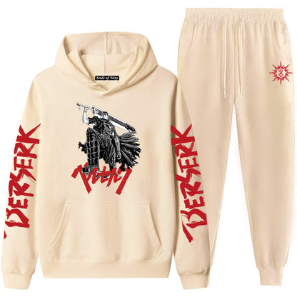 Bersek Sword Wind Legend Couples Sweatshirt Leggings Hooded Suit Men And Women 2pcs Sets