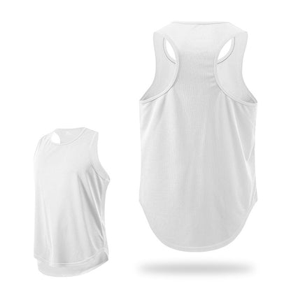 Summer Marathon Quick Dried Sports Tank Top Mens Sleeveless Canister Running Training Basketball Loose Fit Tank Top