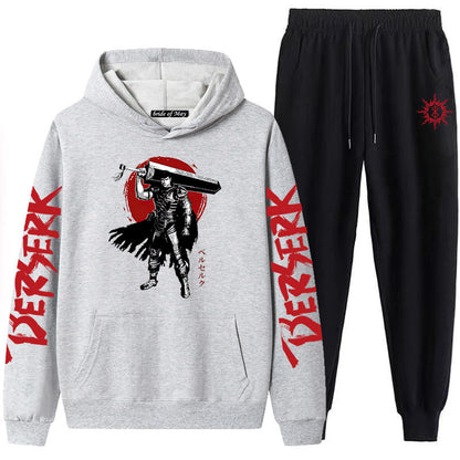 Bersek Sword Wind Legend Couples Sweatshirt Leggings Hooded Suit Men And Women 2pcs Sets